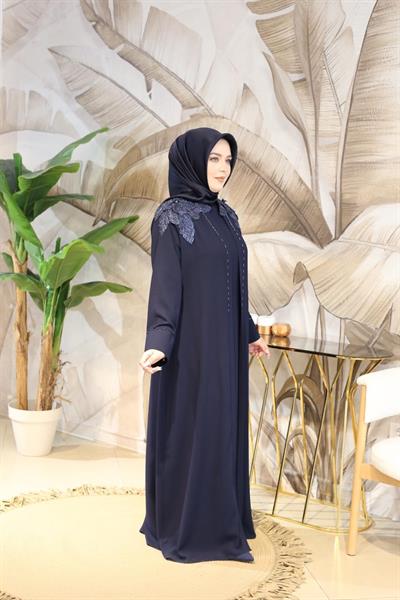 2049 CODE ÉPAULES MARGUERITE GUIPURE ABAYA SUIT