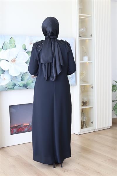 2049 CODE ÉPAULES MARGUERITE GUIPURE ABAYA SUIT