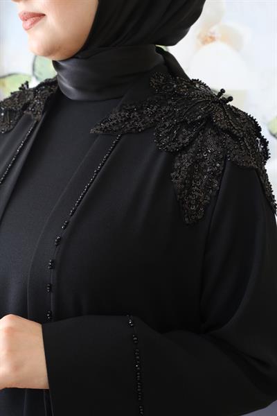 2049 CODE ÉPAULES MARGUERITE GUIPURE ABAYA SUIT
