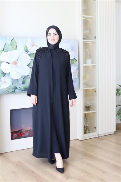 2049 CODE ÉPAULES MARGUERITE GUIPURE ABAYA SUIT