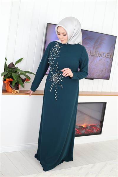 2097 CODE ROBE BRODÉE DE PIERRES DE CRISTAL