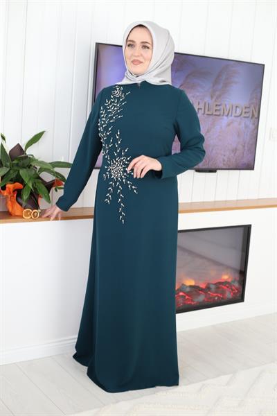 2097 CODE ROBE BRODÉE DE PIERRES DE CRISTAL