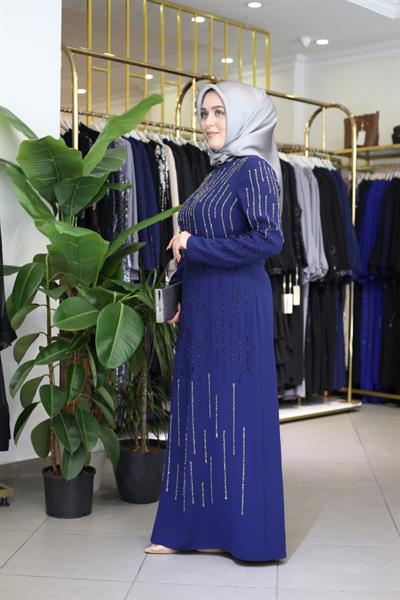 2099 CODE CRÊPE TAŞLI ELBİSE