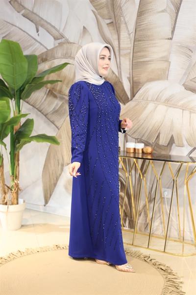 2100 CODE CAST PEARL EMBROIDERED EVENING DRESS