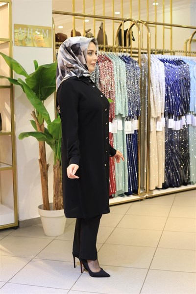 2106 CODE PLAIN BLACK TUNIC