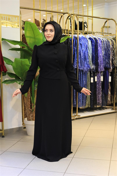 2121 CODE STEINKNOPF-ELEGANTES KLEID