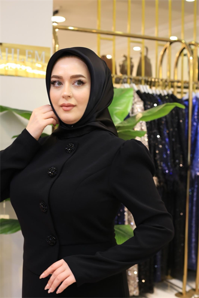 2121 CODE STEINKNOPF-ELEGANTES KLEID