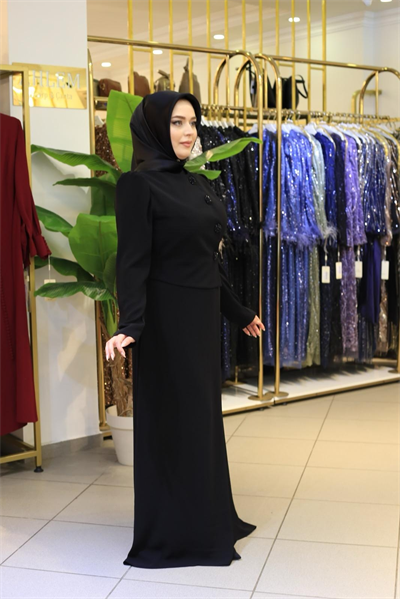 2121 CODE STEINKNOPF-ELEGANTES KLEID