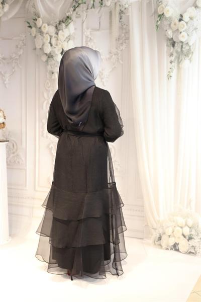 2131 CODE ORGANZA SKIRT FOLDED ABAYA SET