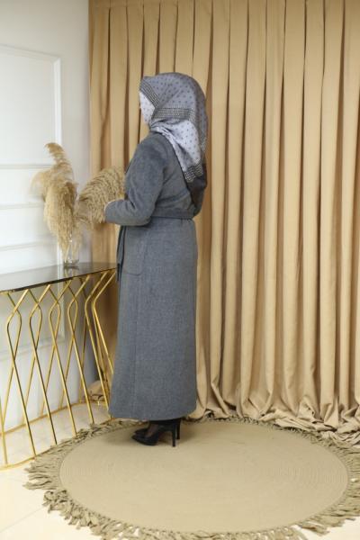 2195 CODE DOUBLE-BREASTED COLLAR CASHMERE COAT