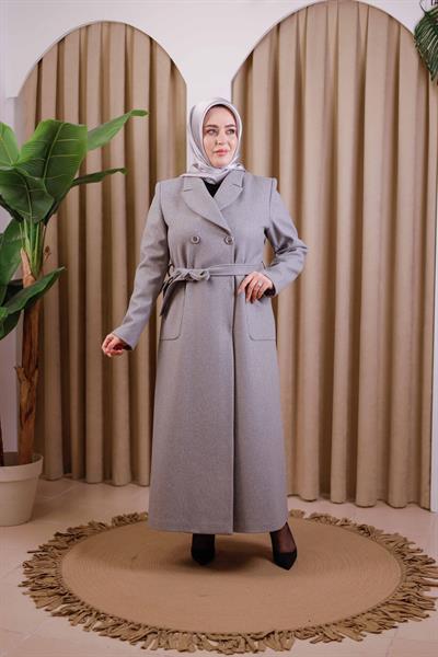 2195 CODE DOUBLE-BREASTED COLLAR CASHMERE COAT