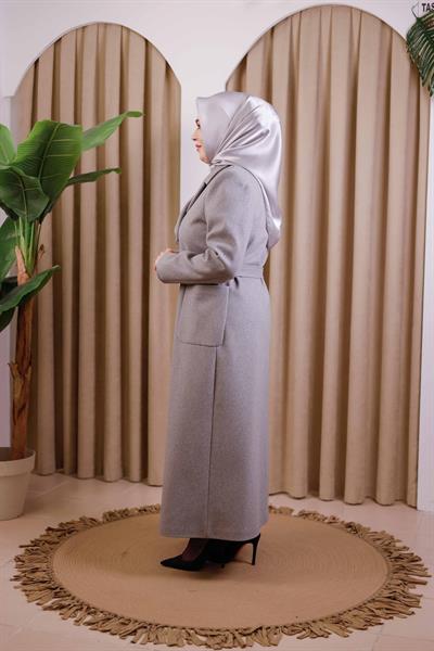 2195 CODE DOUBLE-BREASTED COLLAR CASHMERE COAT