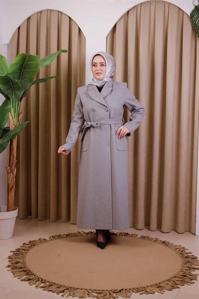 2195 CODE DOUBLE-BREASTED COLLAR CASHMERE COAT