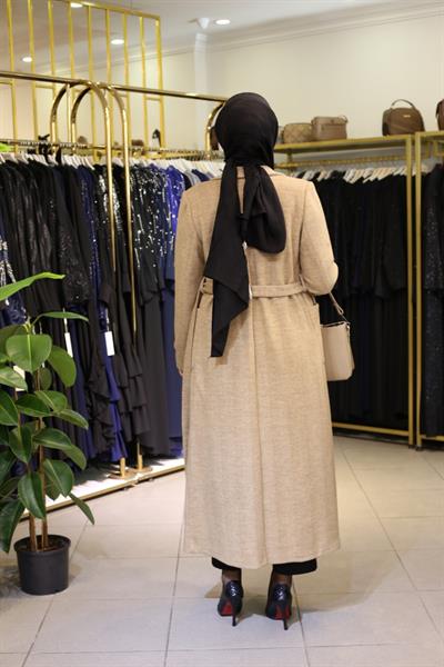 معطف كود 2195 كود بياقة مزدوجة الصدر من الكشمير