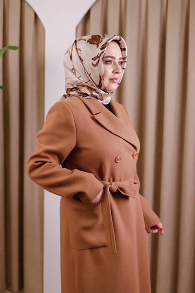 КАШЕМИРОВОЕ ПАЛЬТО С ДВУБОРТНЫМ ВОРОТНИКОМ 2195 КОД