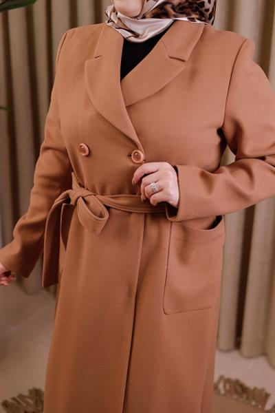 КАШЕМИРОВОЕ ПАЛЬТО С ДВУБОРТНЫМ ВОРОТНИКОМ 2195 КОД