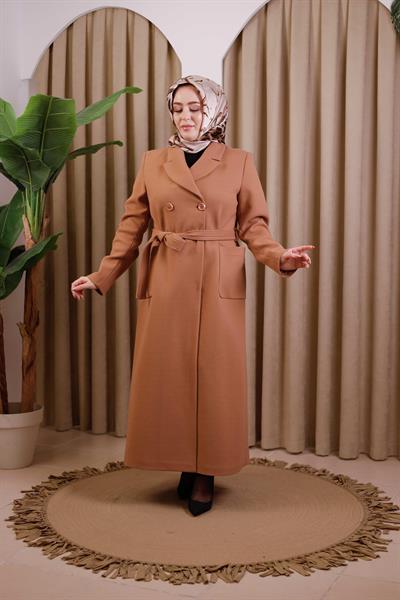 КАШЕМИРОВОЕ ПАЛЬТО С ДВУБОРТНЫМ ВОРОТНИКОМ 2195 КОД