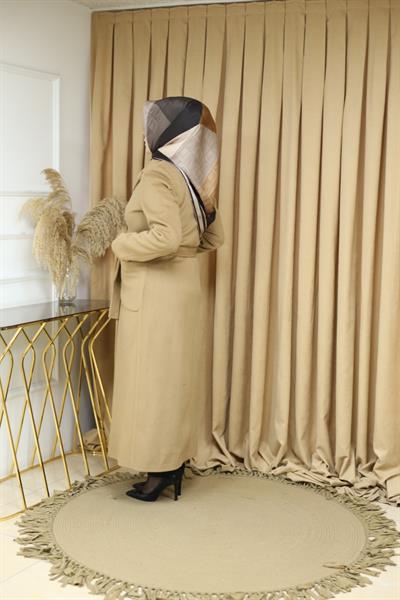 2195 CODE DOUBLE-BREASTED COLLAR CASHMERE COAT