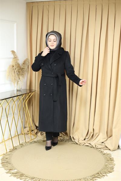 2197 معطف كود كود بحزام من الكشمير