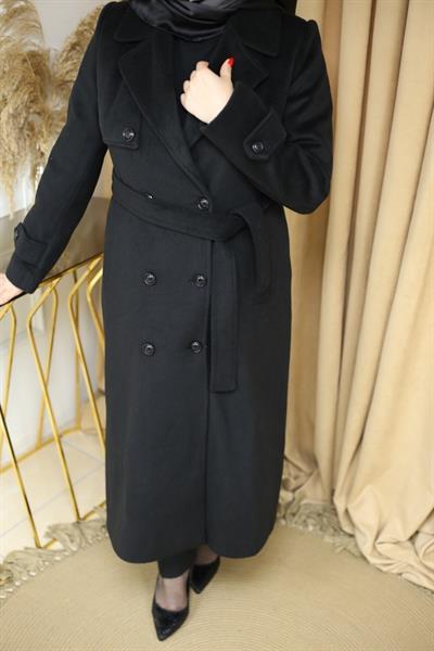 2197 معطف كود كود بحزام من الكشمير