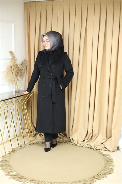 2197 معطف كود كود بحزام من الكشمير