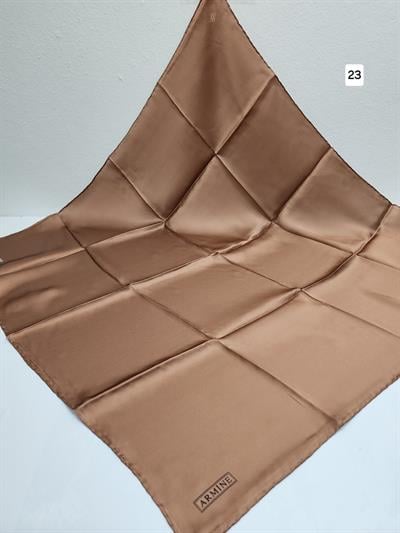 23 CODE SOLID COLOR ARMINE PURE SILK SCARF