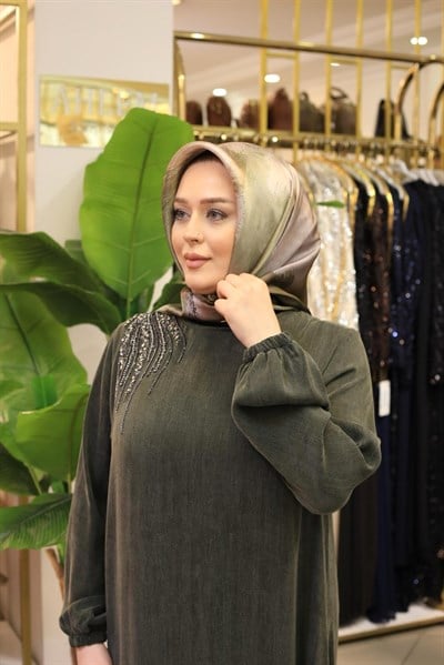 2302/52 KOD SOYUT FIRÇA DESEN LEVİDOR SURA İPEK EŞARP