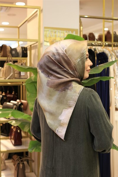 2302/52 KOD SOYUT FIRÇA DESEN LEVİDOR SURA İPEK EŞARP