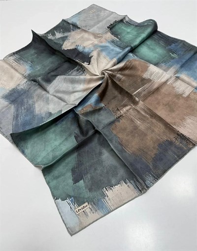 2302/56 KOD SOYUT FIRÇA DESEN LEVİDOR SURA İPEK EŞARP