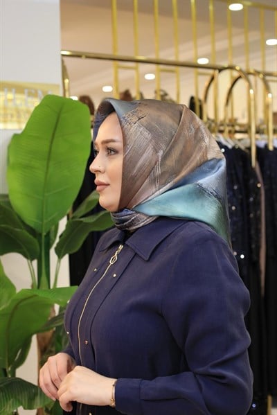 2302/56 KOD SOYUT FIRÇA DESEN LEVİDOR SURA İPEK EŞARP