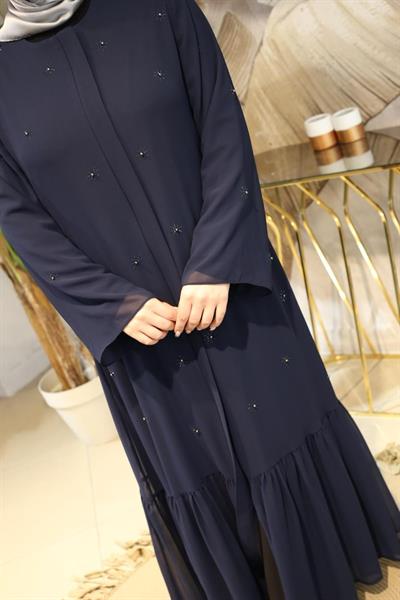 2405 CODE SPRINKLED DAISY EMBROIDERED CHIFFON ABAYA