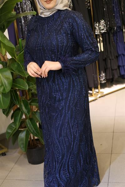 2409 KOD ELBİSE LACİVERT