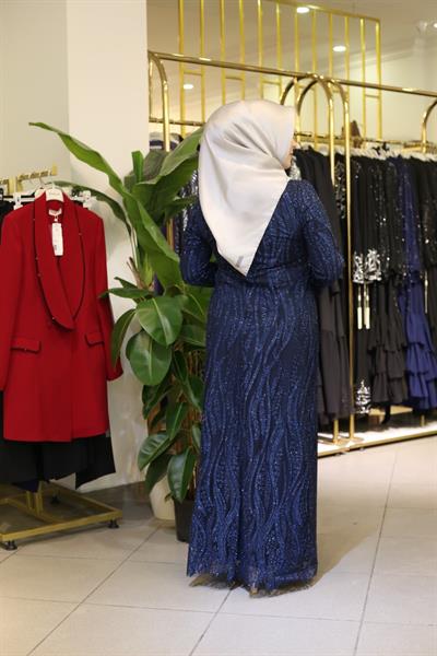 2409 KOD ELBİSE LACİVERT