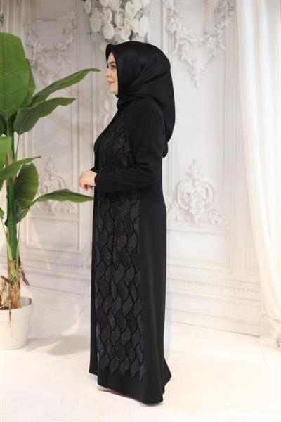 2506 CODE SILICONE ONE SIDE GUIPURE ABAYA