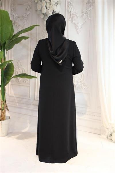 2506 CODE SILICONE ONE SIDE GUIPURE ABAYA