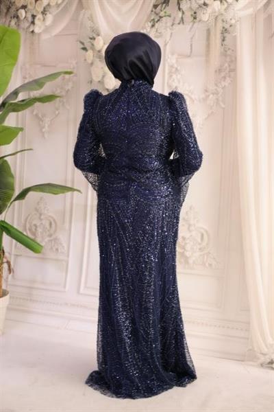 2510 CODE ÄRMEL VOLANT PAILLETTEN ABENDKLEID