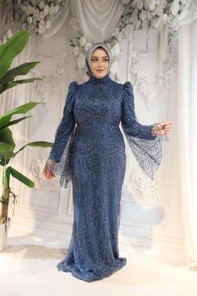 2510 КОД РУКАВА ВОЛАНЫ БЛЕСТКИ ВЕЧЕРНЕЕ ПЛАТЬЕ