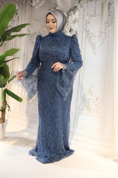 2510 КОД РУКАВА ВОЛАНЫ БЛЕСТКИ ВЕЧЕРНЕЕ ПЛАТЬЕ