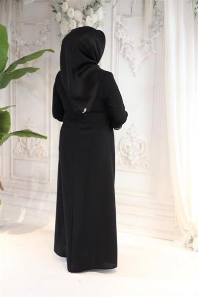 2512 CODE ROUND NECK STONE ABAYA