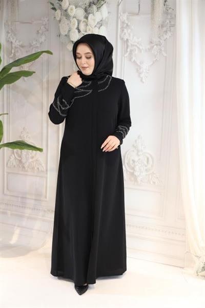 2512 CODE ROUND NECK STONE ABAYA