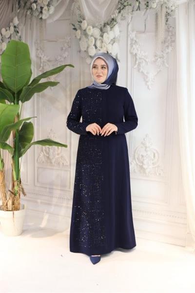 2516 CODE SQUARE STONE EMBROIDERY ABAYA
