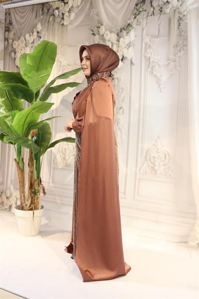 2517 KOD ABİYE ELBİSE BAKIR