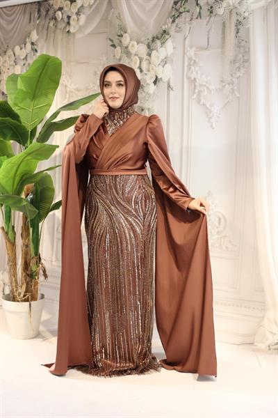 2517 KOD ABİYE ELBİSE BAKIR