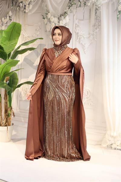 2517 KOD ABİYE ELBİSE BAKIR