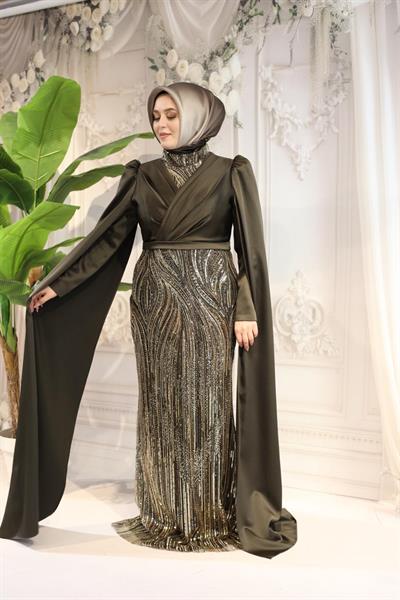 2517 KOD ABİYE ELBİSE YEŞİL