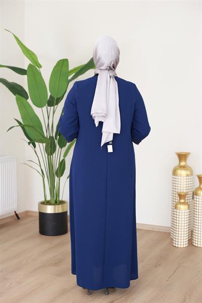 2520 CODE DOUBLE SLEEVE STONE EMBROIDERY ABAYA