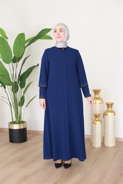 2520 CODE DOUBLE SLEEVE STONE EMBROIDERY ABAYA