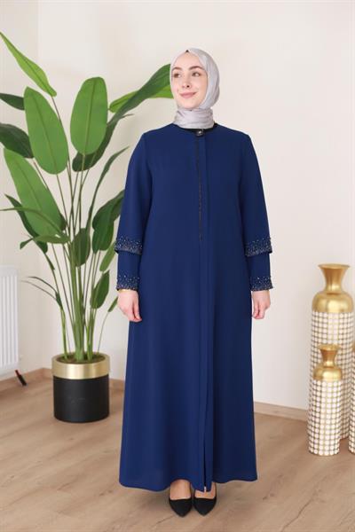 2520 CODE DOUBLE SLEEVE STONE EMBROIDERY ABAYA