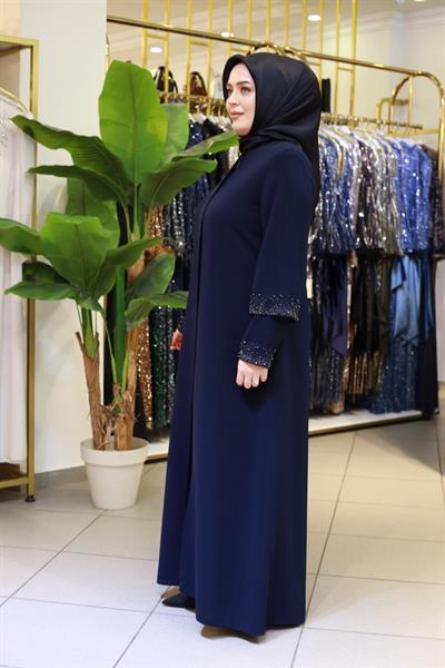 2520 CODE DOUBLE SLEEVE STONE EMBROIDERY ABAYA