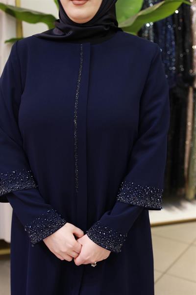 2520 CODE DOUBLE SLEEVE STONE EMBROIDERY ABAYA